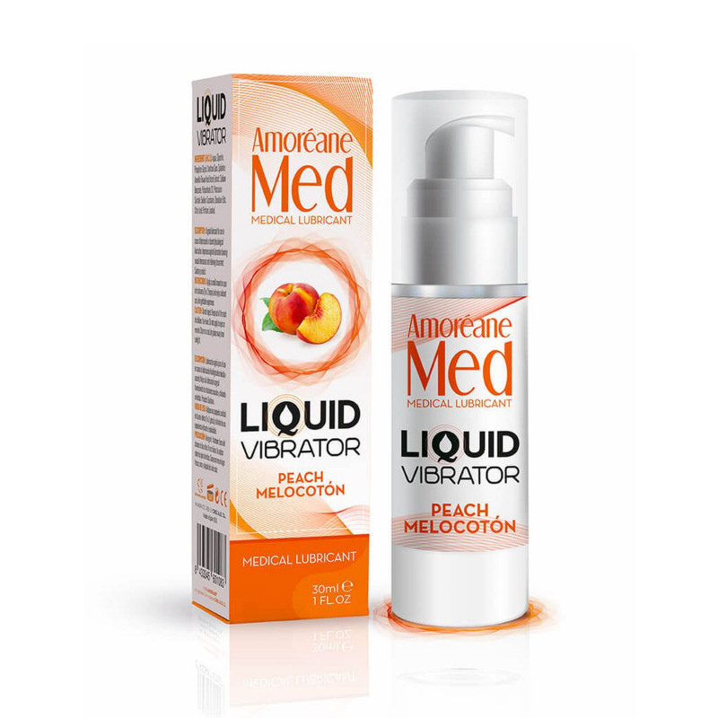 Возбуждающий гель жидкий вибратор с ароматом персика Liquid Vibrator Peach, 30 мл