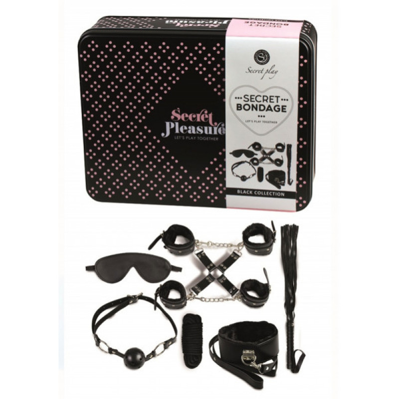 БДСМ набор из 8 позиций Secret Bondage - Set 8 pcs Black