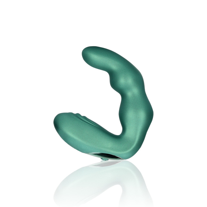 Стимулятор простаты с ДУ Bent Vibrating Prostate Massager, зеленый