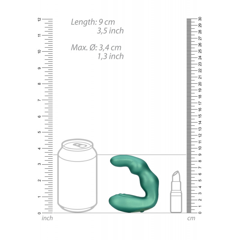 Стимулятор простаты с ДУ Bent Vibrating Prostate Massager, зеленый