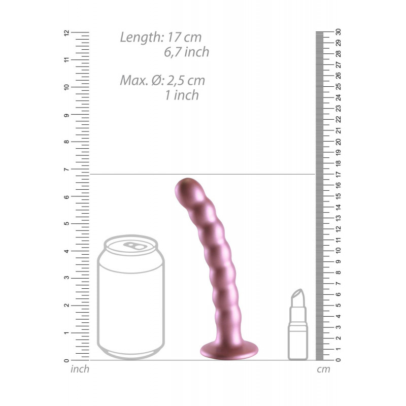 Силиконовый дилдо для точки G с бусинами Ouch Beaded Silicone G-Spot Dildo, 16,5 см