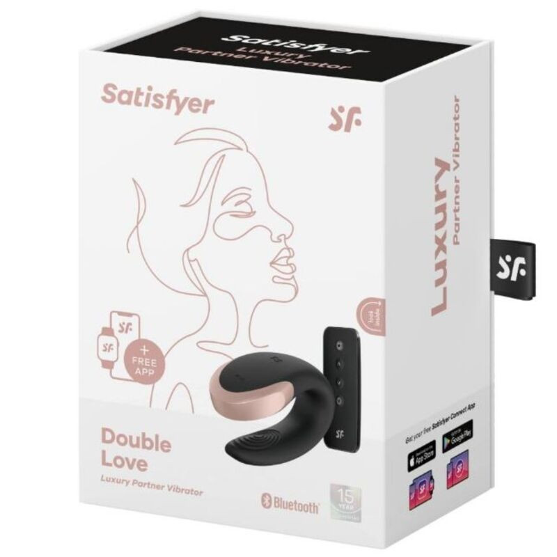 Вибратор для пар с пультом ДУ, черный Satisfyer Double Love (Black)
