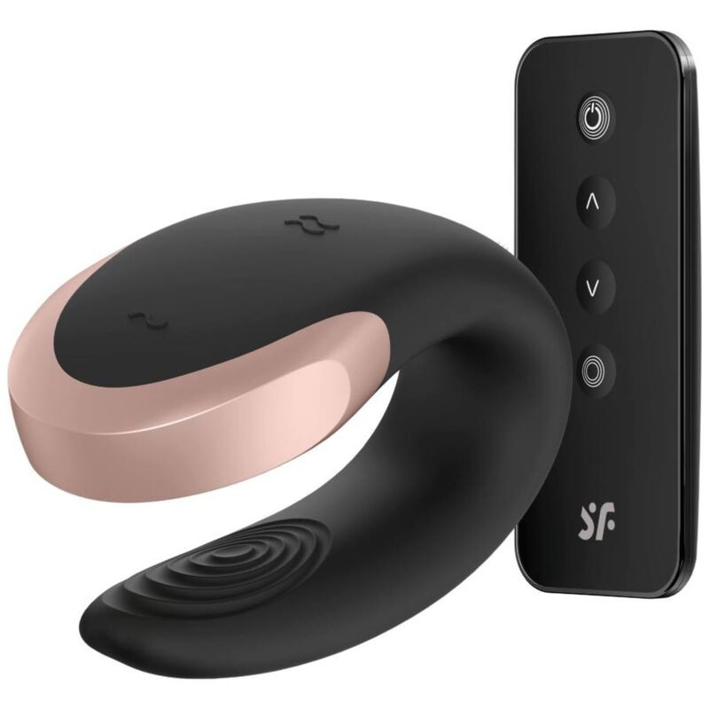 Вибратор для пар с пультом ДУ, черный Satisfyer Double Love (Black)