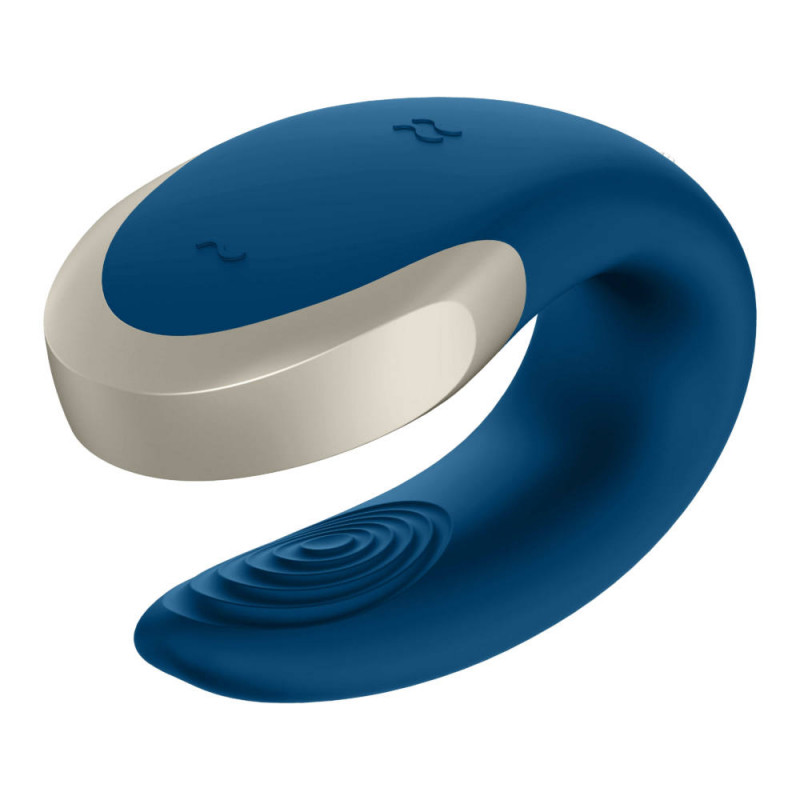 Вибратор для пар с пультом ДУ, синий Satisfyer Double Love (Blue)