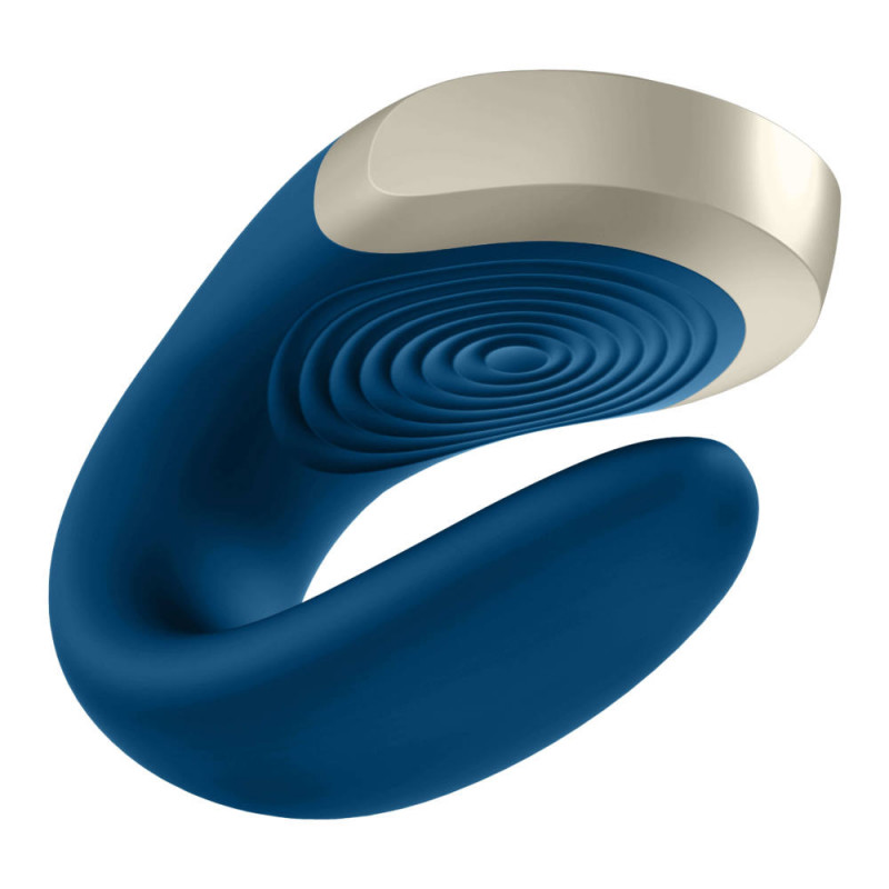 Вибратор для пар с пультом ДУ, синий Satisfyer Double Love (Blue)