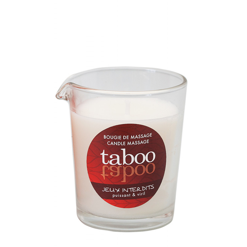 Массажная свеча c ароматом «мощный и мужественный» лишайник RUF Taboo Jeux Interdist candle Massage, 60 г