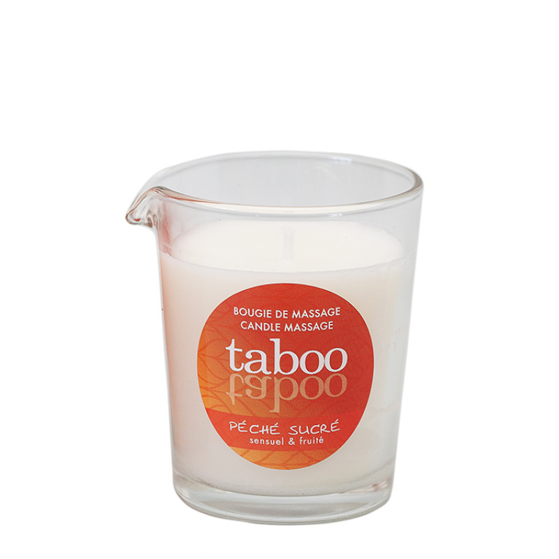 Массажная свеча c ароматом нектарин «фруктовый и чувственный» RUF Taboo Peche Sucre candle Massage, 60 г