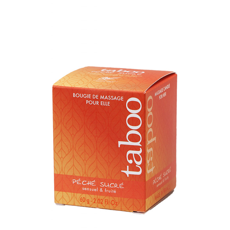 Массажная свеча c ароматом нектарин «фруктовый и чувственный» RUF Taboo Peche Sucre candle Massage, 60 г