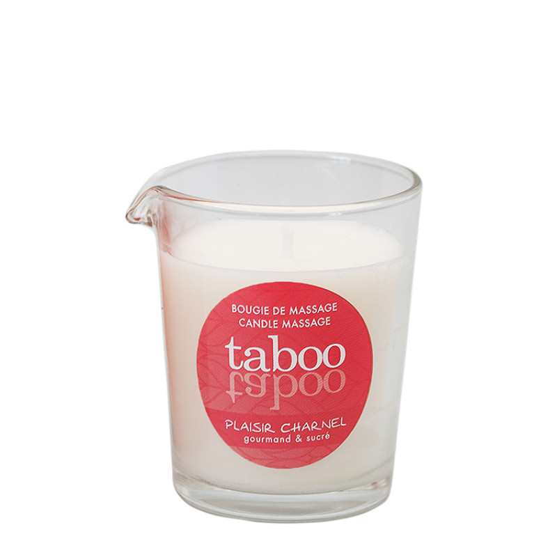 Массажная свеча c ароматом «вкусный и сладкий» цветок какао RUF Taboo Plaisir Charnel candle Massage, 60 г
