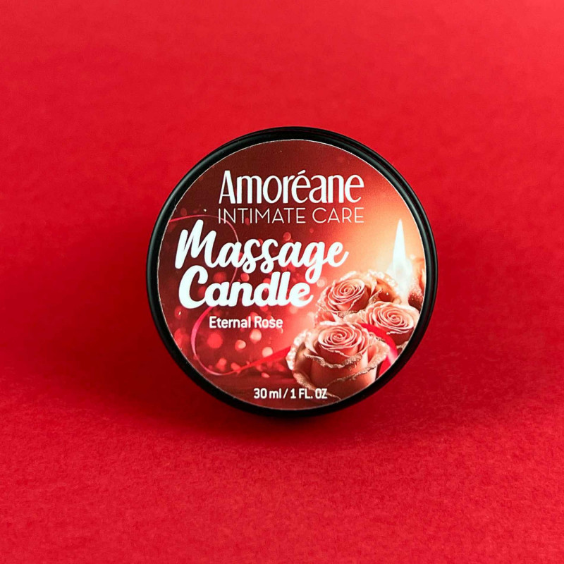 Массажная свеча с ароматом розы  Amoreane Massage Candle Eternal Rose, 30 мл