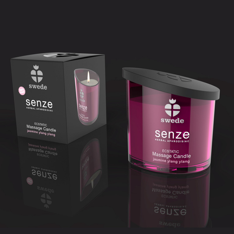 Возбуждающая массажная свеча сладкий жасмин, иланг-иланг Swede - Senze Ecstatic Massage Candle Jasmine Ylang Ylang, 50 мл