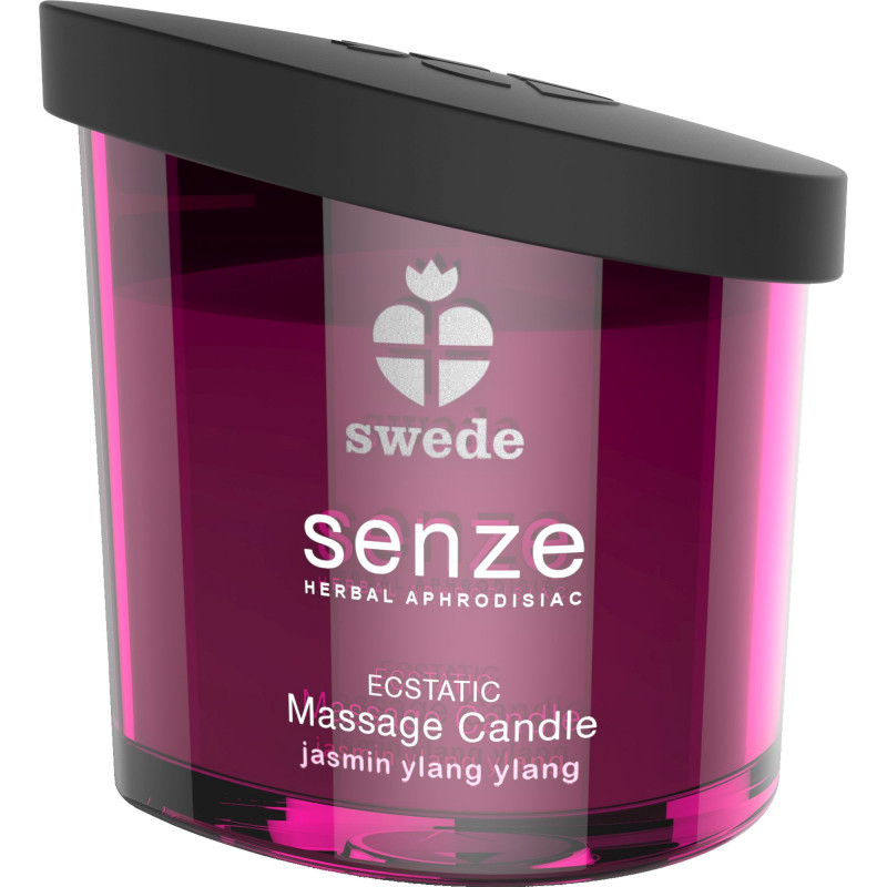 Возбуждающая массажная свеча сладкий жасмин, иланг-иланг Swede - Senze Ecstatic Massage Candle Jasmine Ylang Ylang, 50 мл