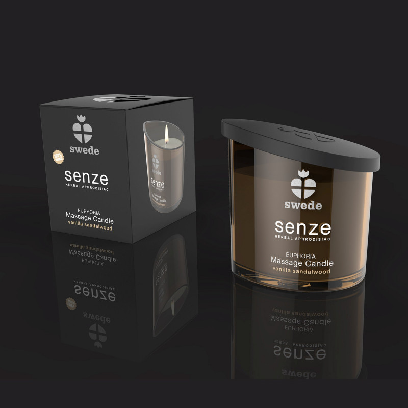 Возбуждающая массажная свеча ваниль и сандал Swede - Senze Euphoria Massage Candle Vanilla Sandalwood, 50 мл
