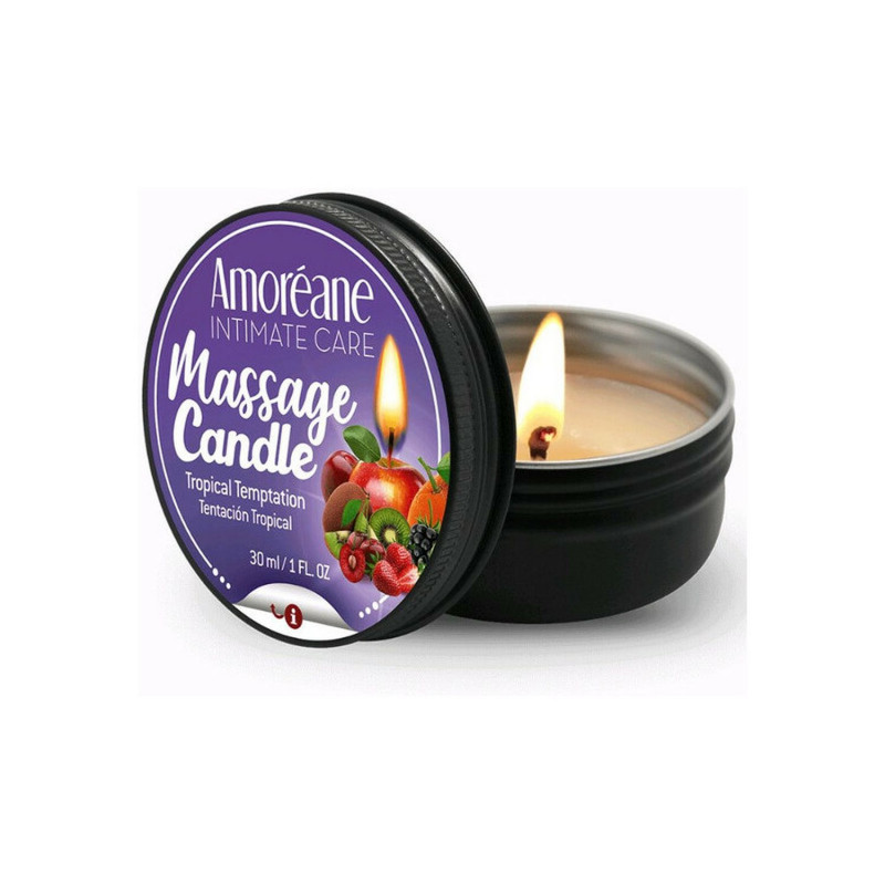 Массажная свеча с ароматом тропические фрукты Amoreane Massage Candle Tropical Temptation, 30 мл