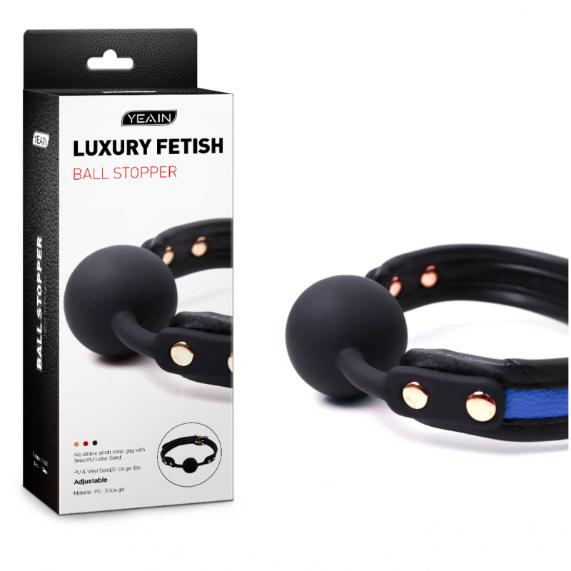 Кляп силиконовый Yeain Luxury Ball Stopper Blue Black