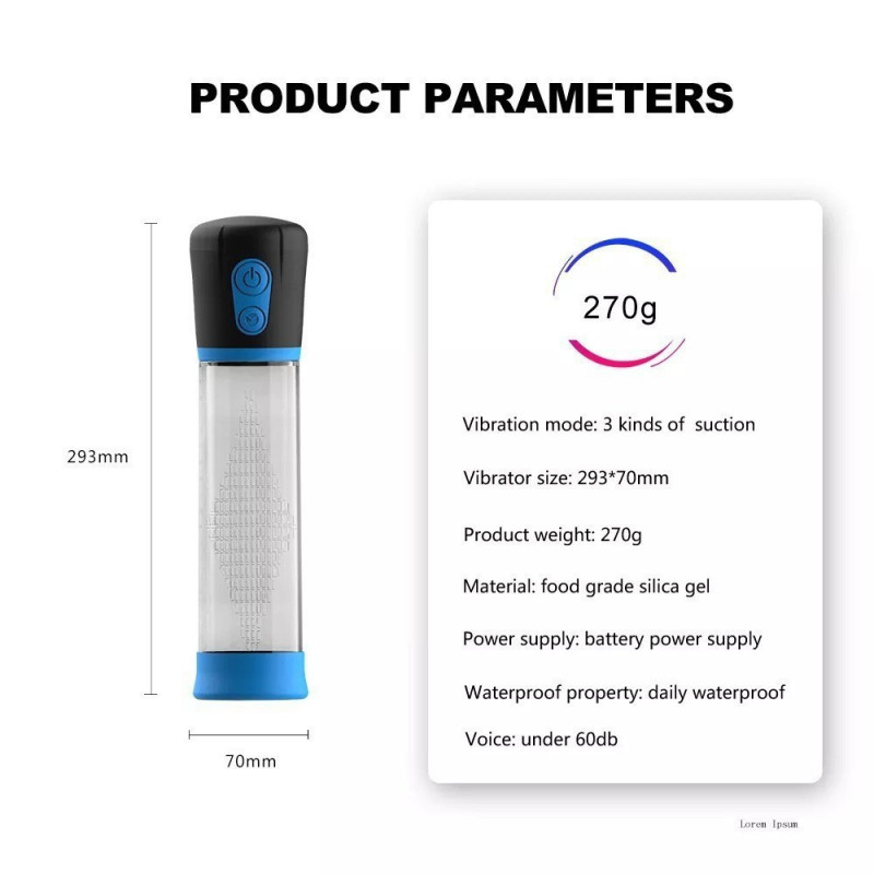 Автоматическая эрекционная помпа прозрачная PowerUp Bigger Man