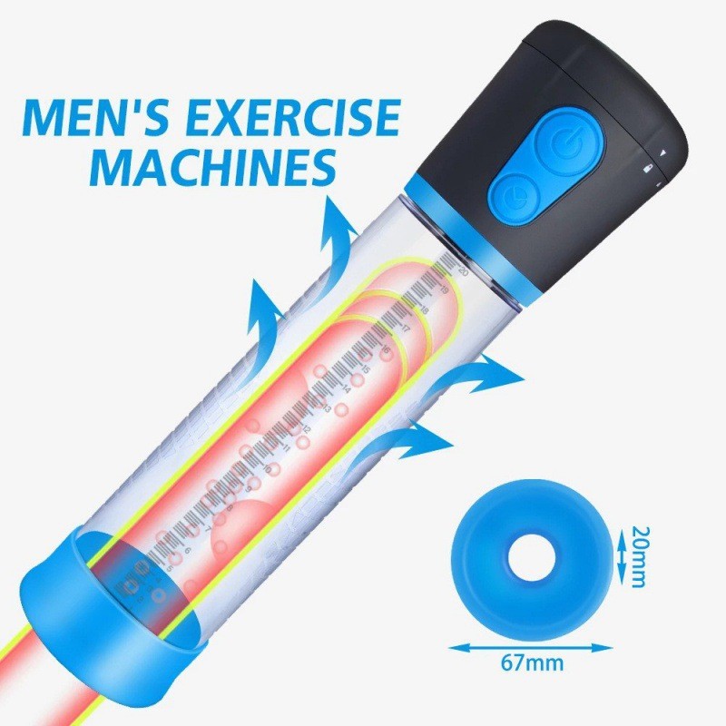 Автоматическая эрекционная помпа прозрачная PowerUp Bigger Man