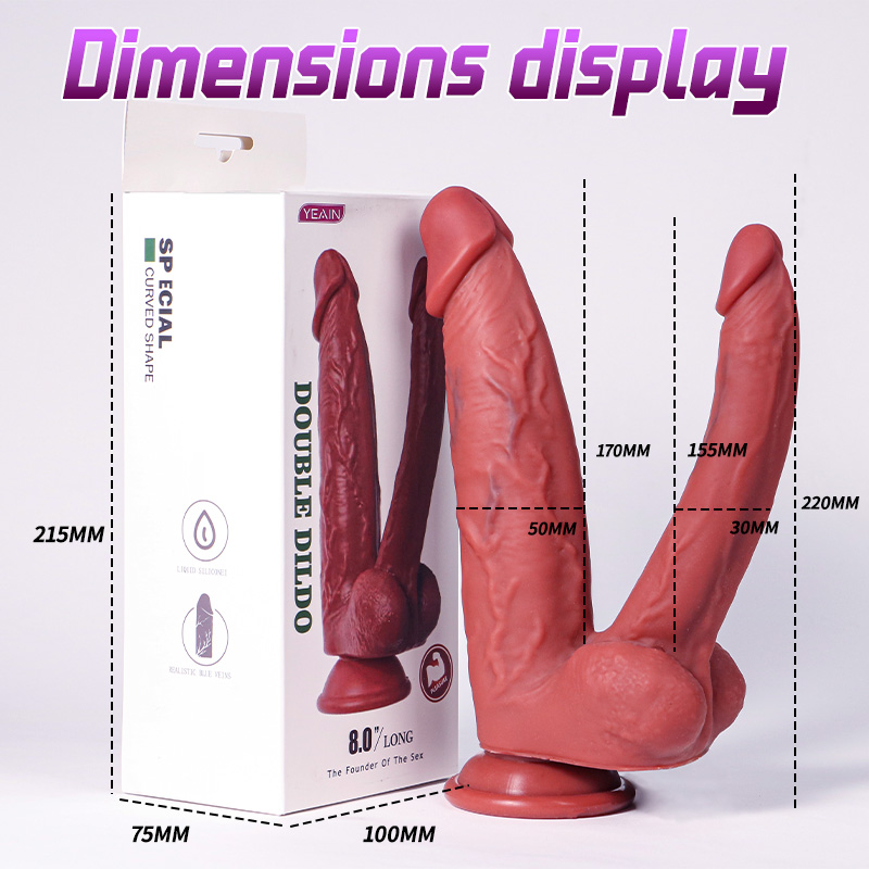 Двойной реалистичный фаллоимитатор Double Dildo Pleasure