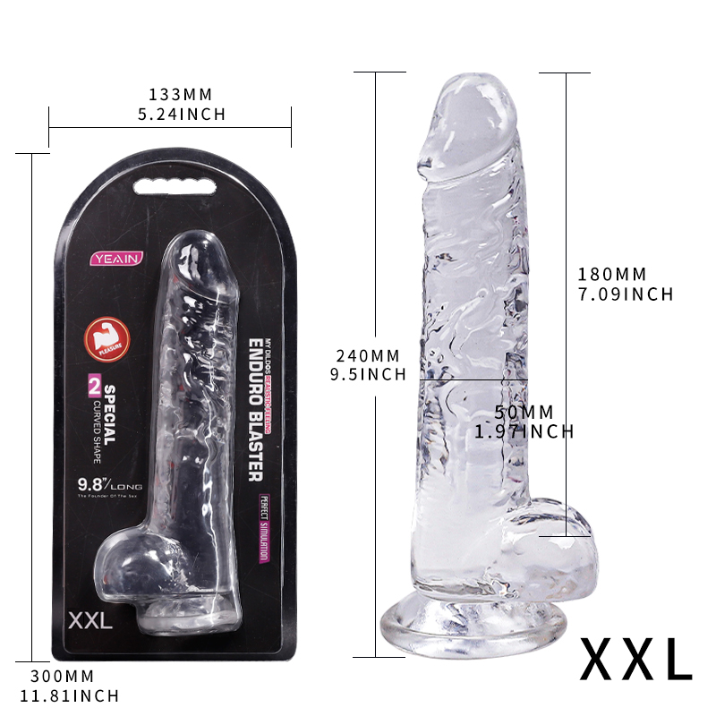Фаллоимитатор Yeain Enduro XXL Clear, 24 см