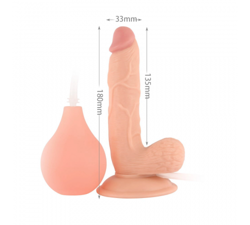 Реалистичный кончающий фаллоимитатор 7” Easy-Squirter Ejaculating Realistic Dildo, 17,8 см