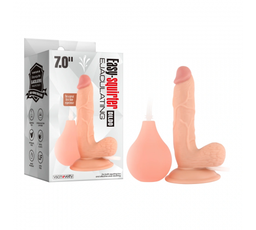 Реалистичный кончающий фаллоимитатор 7” Easy-Squirter Ejaculating Realistic Dildo, 17,8 см