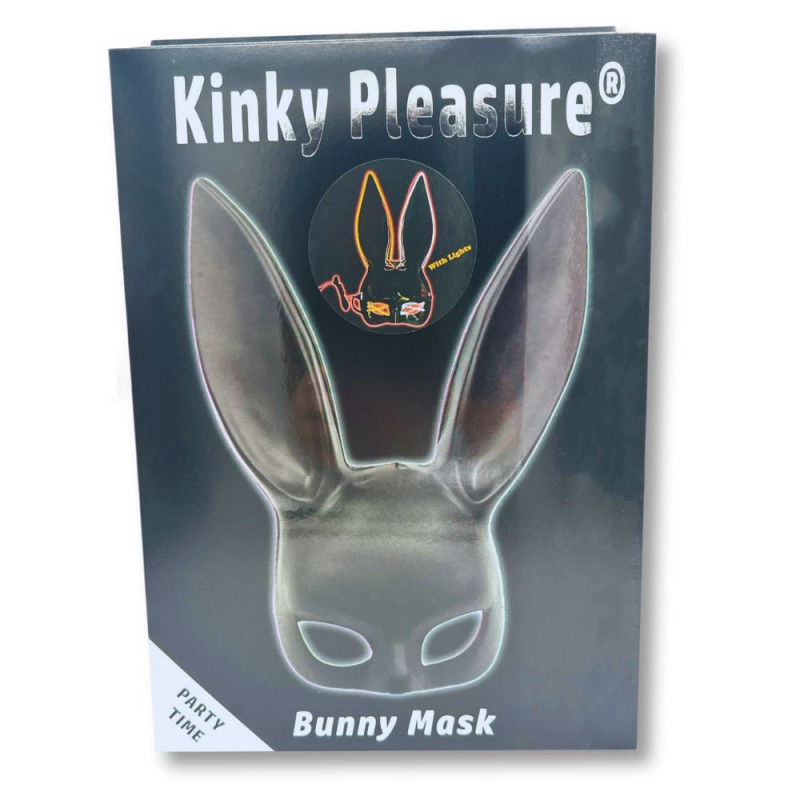 Маска зайчика с подсветкой Bunny Mask Deluxe BLACK - With Lights