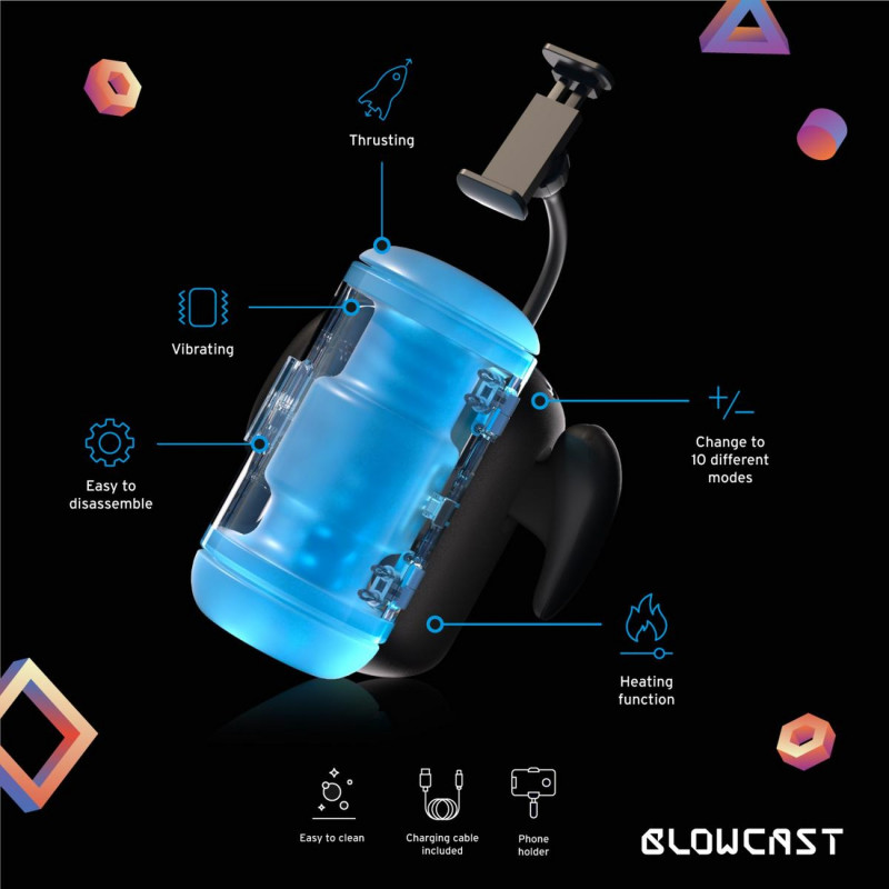 Автоматический мастурбатор с подогревом и вибрацией ONE-DC BLOWCAST - Wingman Pro