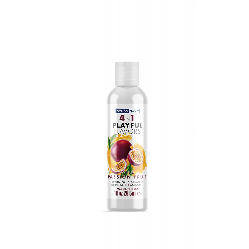 Гель-смазка на водной основе со вкусом дикой маракуйи 4 In 1 Lubricant with Wild Passion Fruit Flavor - 1 fl oz / 29,5 мл