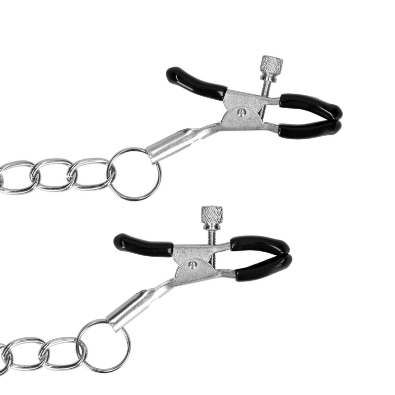 Кляп кольцо с зажимами на соски Ouch O-Ring Gag with Nipple Clamps