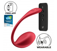 Виброяйцо с пультом ДУ Satisfyer Shiny Petal red Connect App