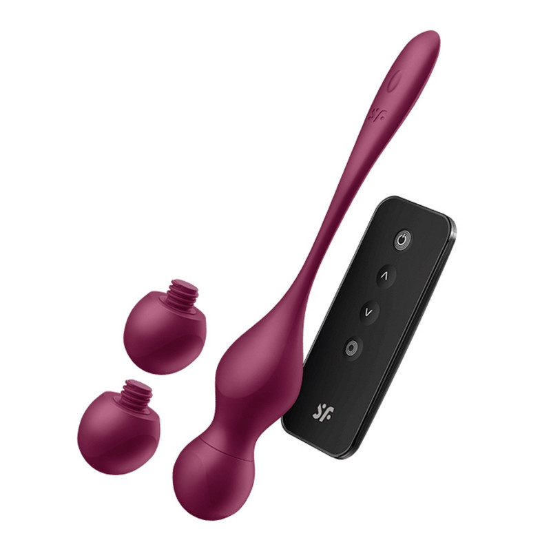 Вагинальные шарики управление с телефон + пульт ДУ Satisfyer Love Birds Vary Connect App