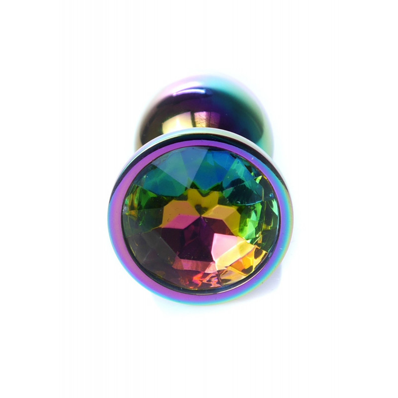 Анальная пробка металлическая разноцветная Jewellery Multicolour
