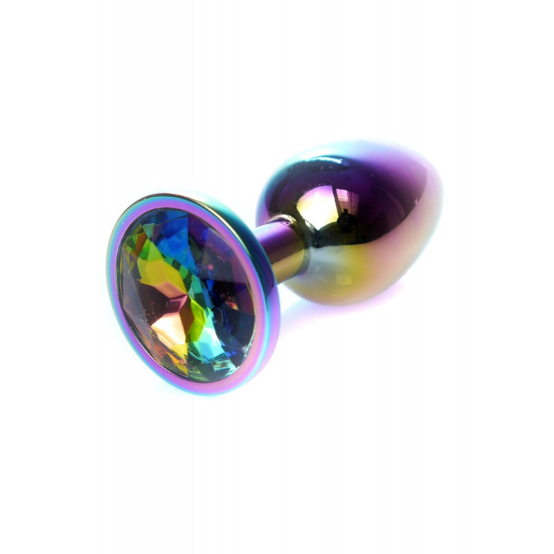 Анальная пробка металлическая разноцветная Jewellery Multicolour