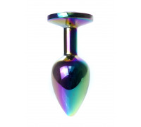 Анальная пробка металлическая разноцветная Jewellery Multicolour