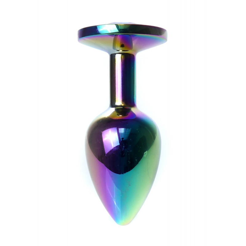 Анальная пробка металлическая разноцветная Jewellery Multicolour