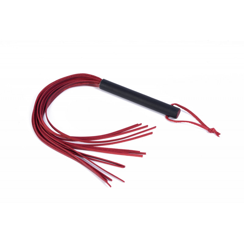 Плеть из натуральной кожи красная WHIPS