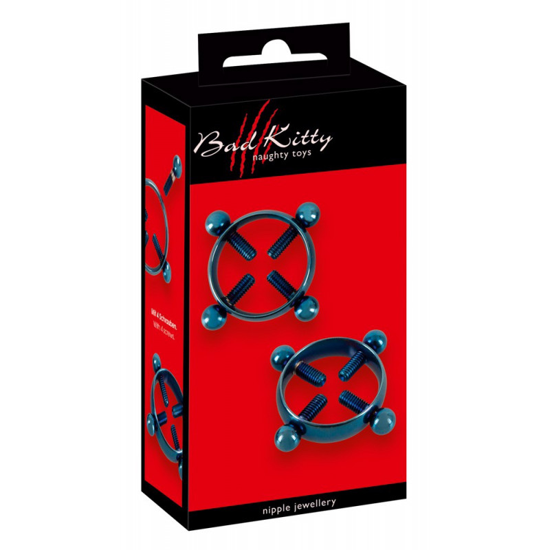 Зажимы на соски металлические Bad Kitty Nipple Jewellery
