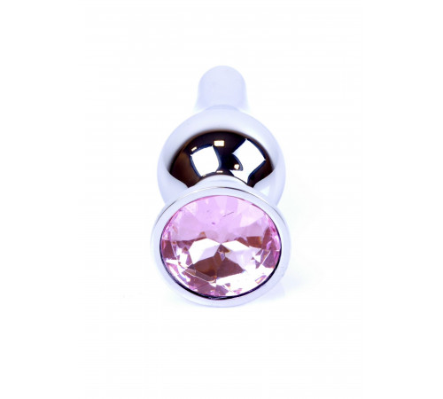 Анальная металлическая пробка со стразой Jewellery Silver BUTT PLUG Rose
