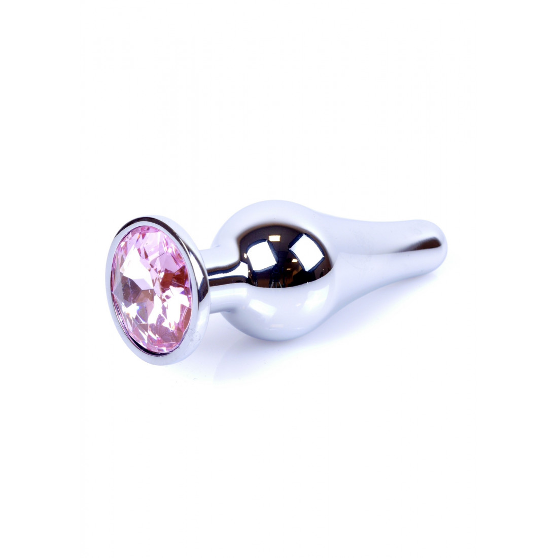 Анальная металлическая пробка со стразой Jewellery Silver BUTT PLUG Rose