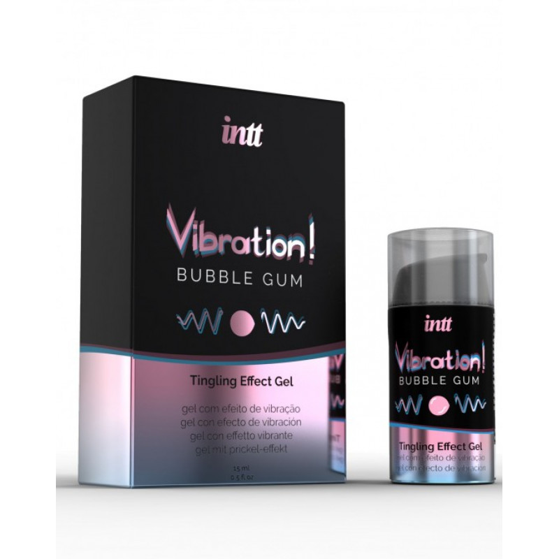 Жидкий вибратор Intt Vibration BUBBLE GUM, 15 мл