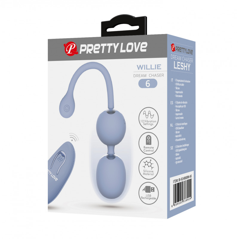 Вагинальные вибро-шарики с пультом ДУ Pretty Love Willie