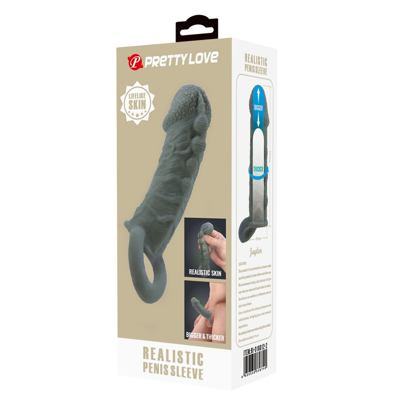 Насадка на член удлиняющая Realistic Penis Sleeve, 14 см