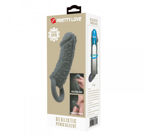 Насадка на член удлиняющая Realistic Penis Sleeve, 13 см