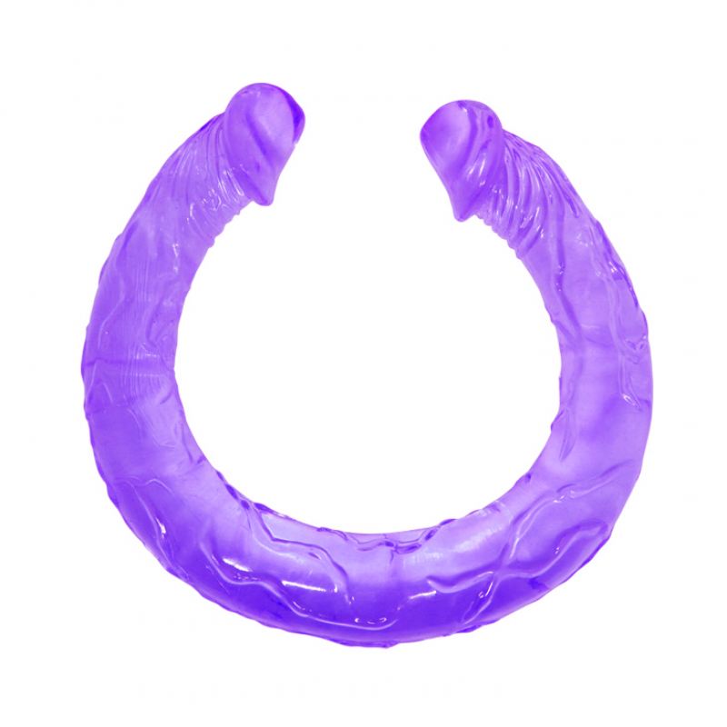 Двухсторонний фаллоимитатор Double Dones Purple, 44 см