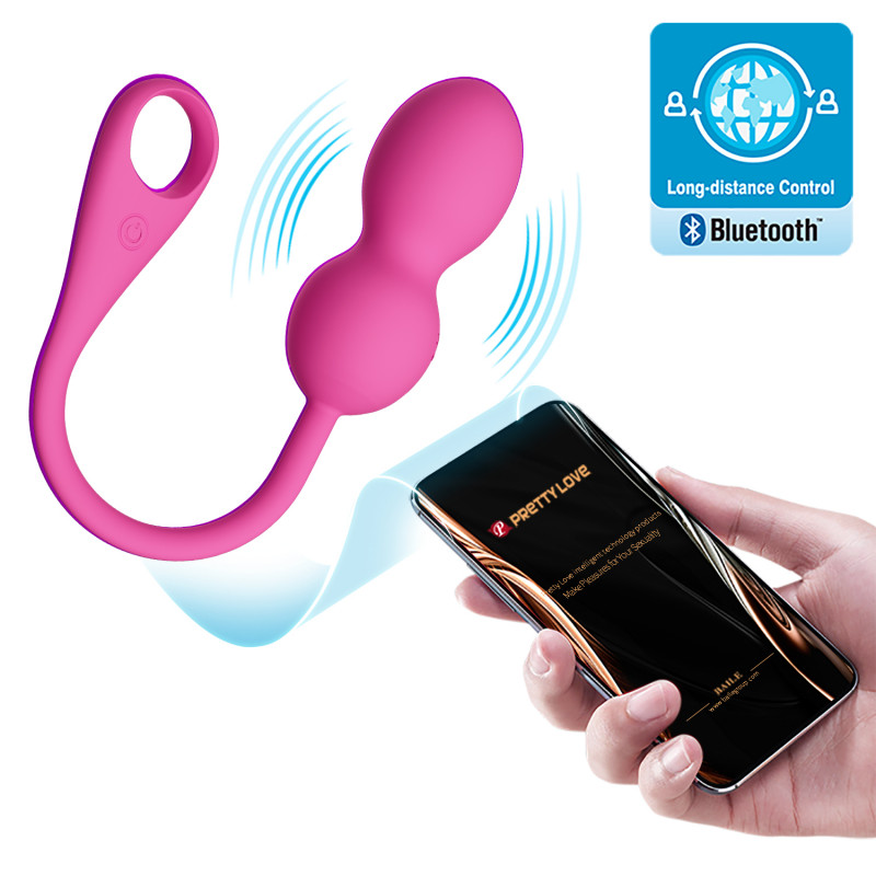 Вагинальные вибро-шарики управление с телефона из любой точки Elvira Pink