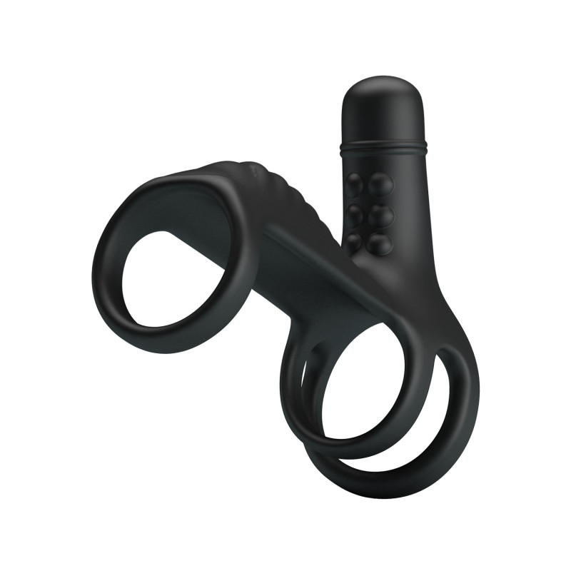 Вибро-насадка с эрекционными кольцами Vibrating Penis Sling