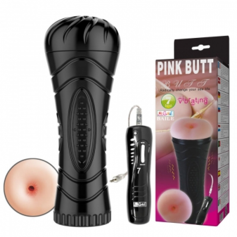 Мастурбатор попка с вибрацией Pink Butt