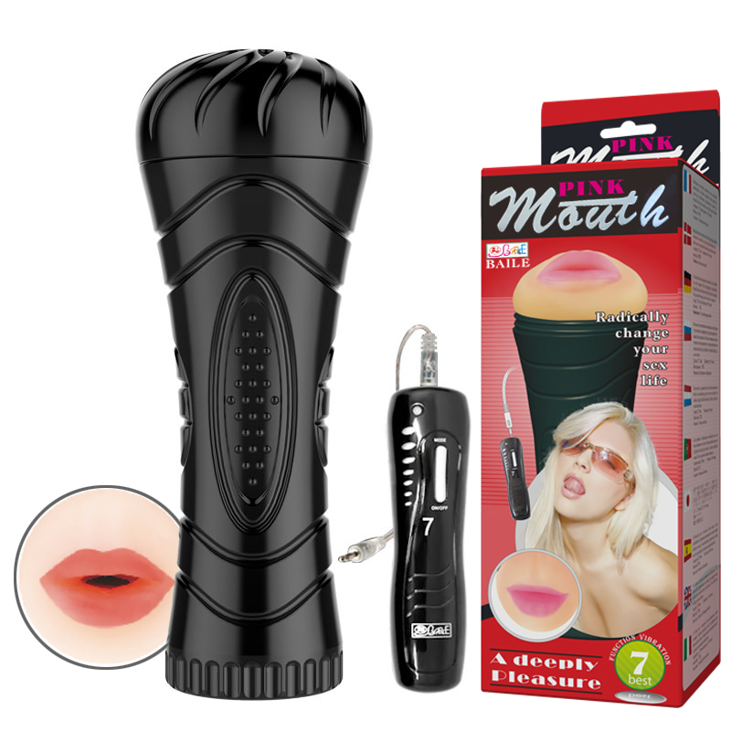 Мастурбатор ротик с вибрацией Pink Wouth