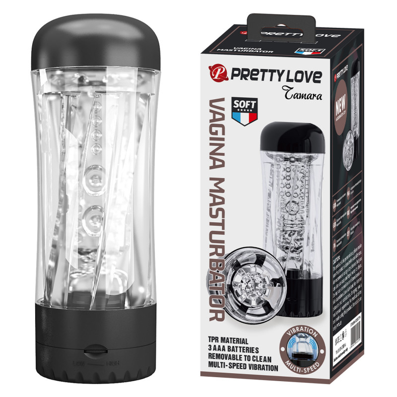 Прозрачный мастурбатор с вибрацией Pretty Love Camara