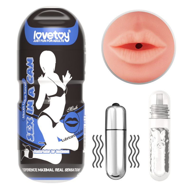 Мастурабатор ротик с вибрацией Sex In A Can Mouth Lotus Tunnel